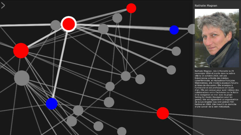Visualisation de la réseau des "Computer grrrls", détail